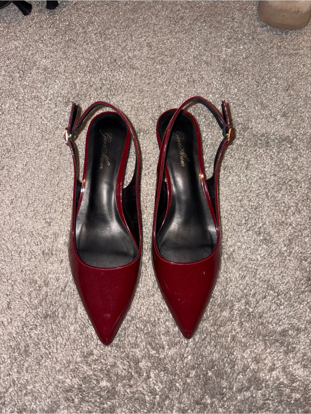 Women's Pointed Slingback Pumps in Burgundy